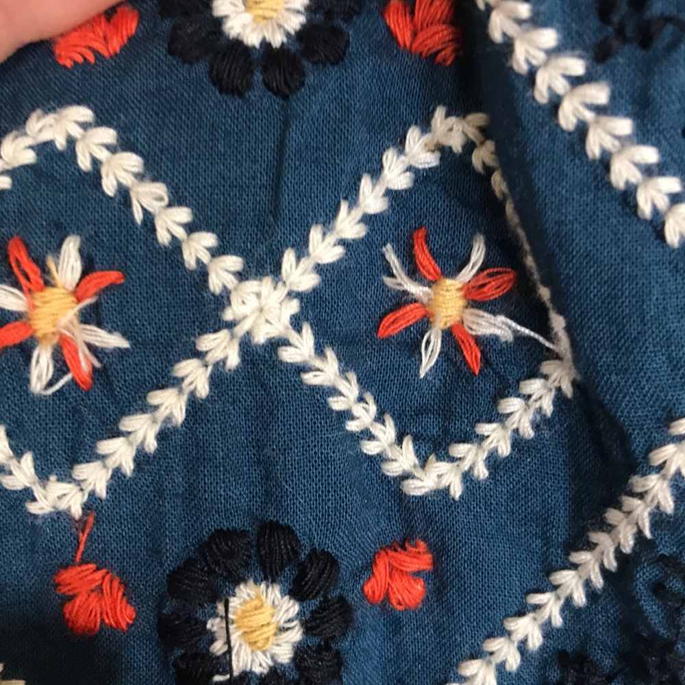 Free People Senorita Blue Cropped Pullover Sz S - Picture 5 of 7